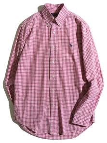 Ralph Lauren コットン BDチェックシャツ(ピンク)