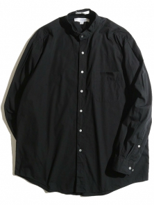 PERRY ELLIS スタンドカラーコットンシャツ(ブラック)