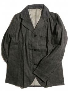 【Dead stock】40's-50's SHIELD ブラックデニム テーラードワークジャケット